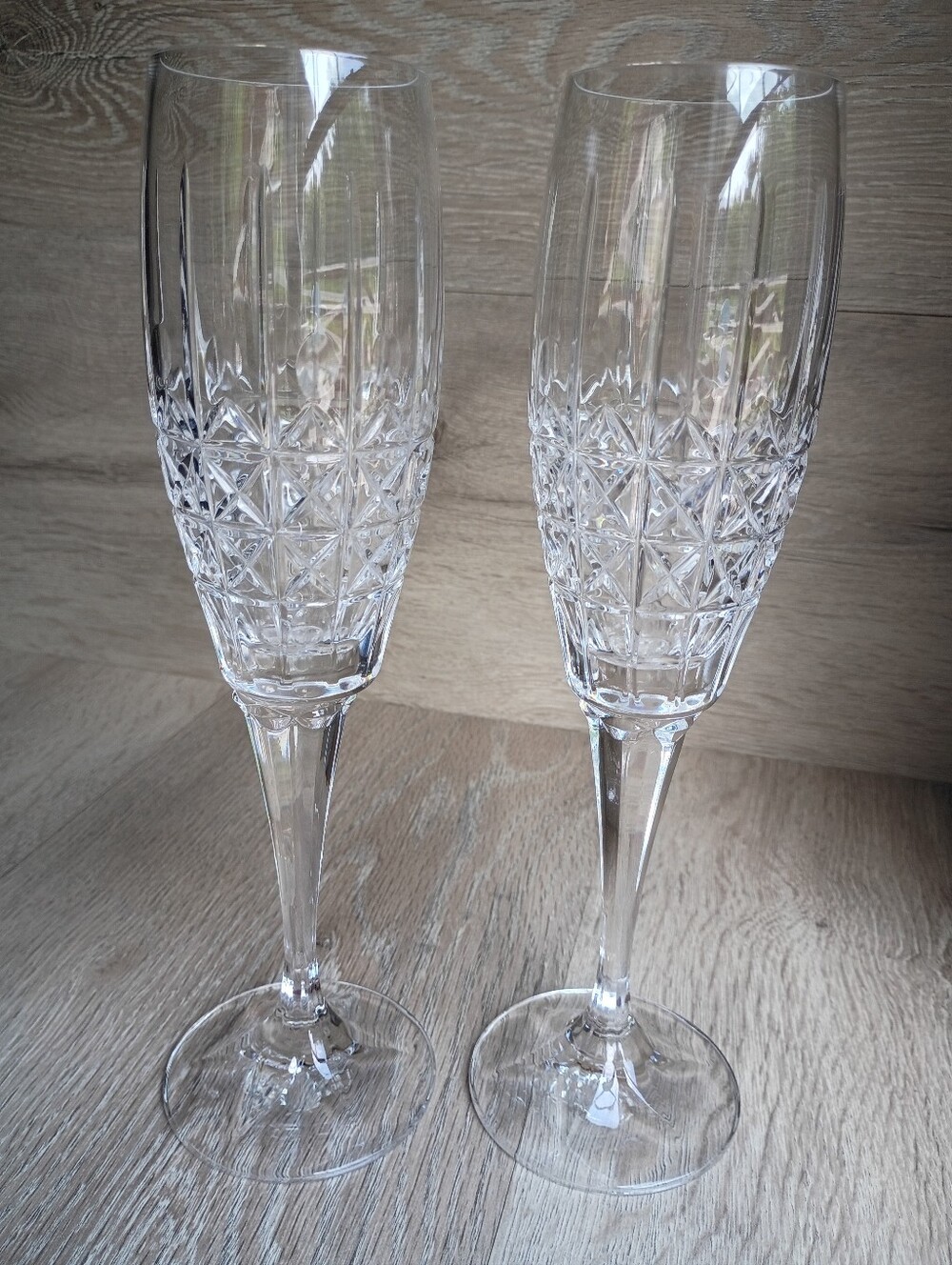 Vintage Mikasa "Coventry" Crystal Champagne Glasses Set of 2 Discontinued